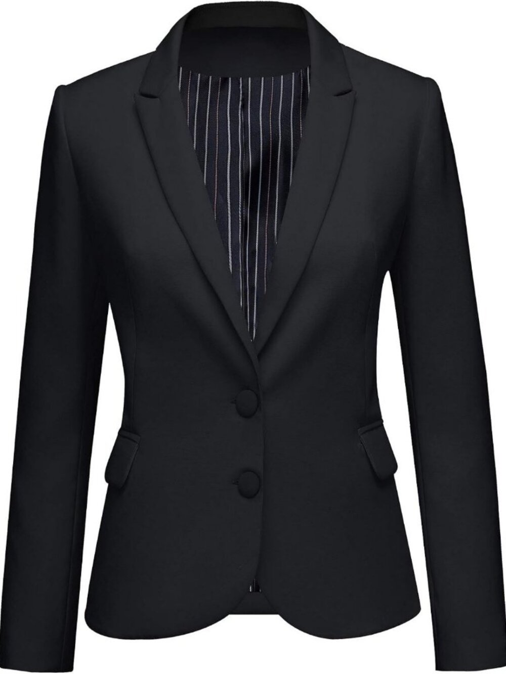 Chic Women's Blazer Jacket - Business Casual Long Sleeve Suit Coat for Work
